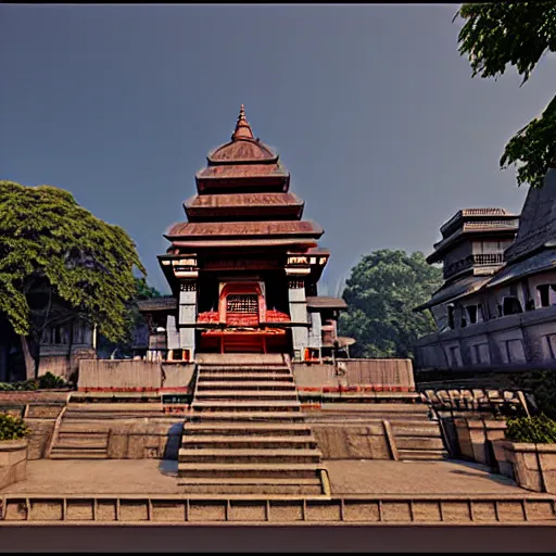 Image similar to kamakhya temple, guwahati ; unreal engine 5, octane render, nanite