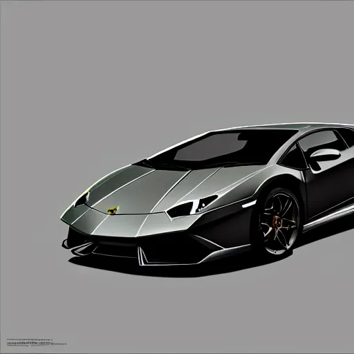 Prompt: lamborghini digital art in the style of greg rutkowski and craig mullins, 4 k