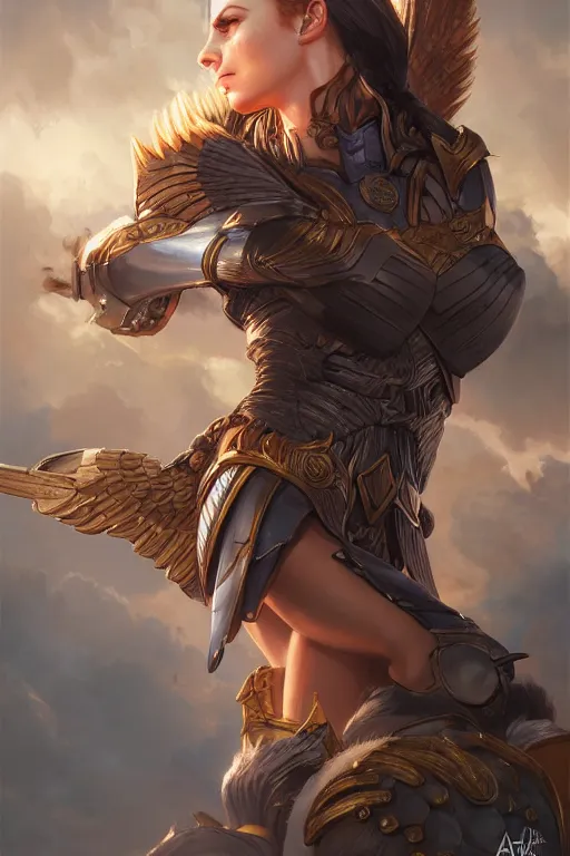 Image similar to amazon valkyrie athena, d & d, fantasy, portrait, highly detailed, headshot, digital painting, trending on artstation, concept art, sharp focus, illustration, art by artgerm and greg rutkowski and magali villeneuve