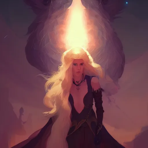 Image similar to a beautiful portrait of a beautiful light sorceress, game of thrones concept art by pete mohrbacher and guweiz and ilya kuvshinov, digital art, highly detailed, intricate, sharp focus, trending on artstation hq, deviantart, unreal engine 5, 4 k uhd image