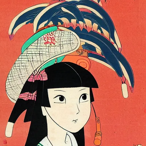 Prompt: real girl dora the explorer ukiyo-e highly detailed