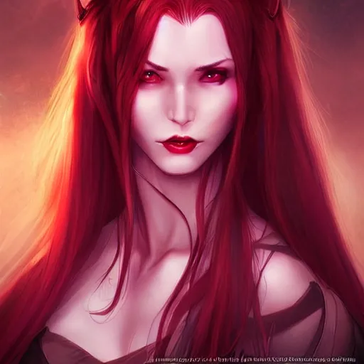 Image similar to princess of darkness, style of moebius, artgerm comic, piercing eyes, long glowing red hair, cinematic, highly detailed, award winning