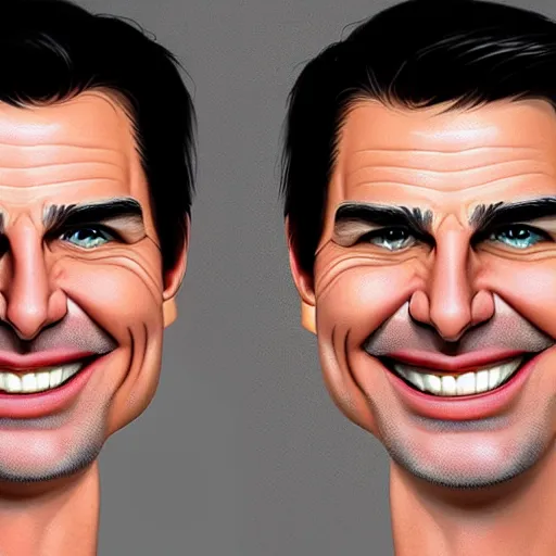 Prompt: caricature drawing of tom cruise smiling, exaggerated features, highly detailed, drawing by mahesh nambiar, sebastian kruger, archille superbi, carola rubio, artstation