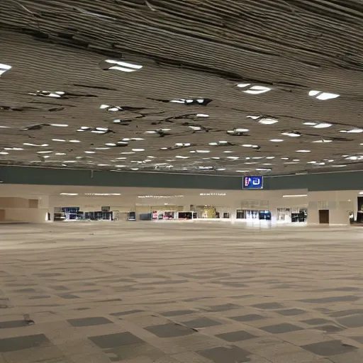 Image similar to empty sears with only one light on