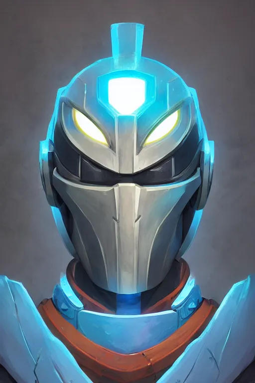 Image similar to epic mask helmet robot ninja portrait stylized as fornite style game design fanart by concept artist gervasio canda, behance hd by jesper ejsing, by rhads, makoto shinkai and lois van baarle, ilya kuvshinov, rossdraws global illumination radiating a glowing aura global illumination ray tracing hdr render in unreal engine 5