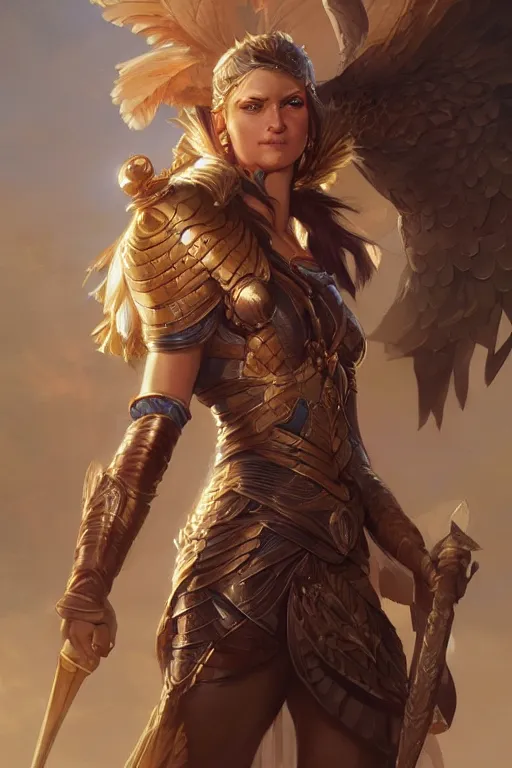 Image similar to amazon valkyrie athena, d & d, fantasy, portrait, highly detailed, headshot, digital painting, trending on artstation, concept art, sharp focus, illustration, art by artgerm and greg rutkowski and magali villeneuve