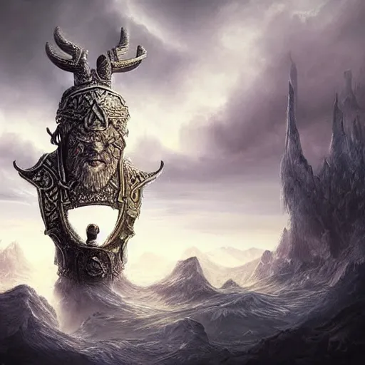 Prompt: fantasy art hyper realistic ai created interesting bizarre subconscious of vikings with fractal vignette edge fantastic art award winning best ultra detailed magnificent