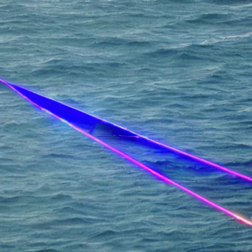 Image similar to laser beam striking the ocean