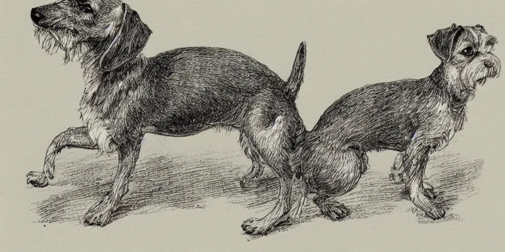Image similar to jack russel dog, highly detailed, side view, howling, illustrated by peggy fortnum and beatrix potter and sir john tenniel