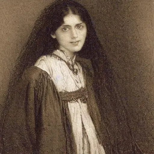 Image similar to photo of young woman by myles birket foster