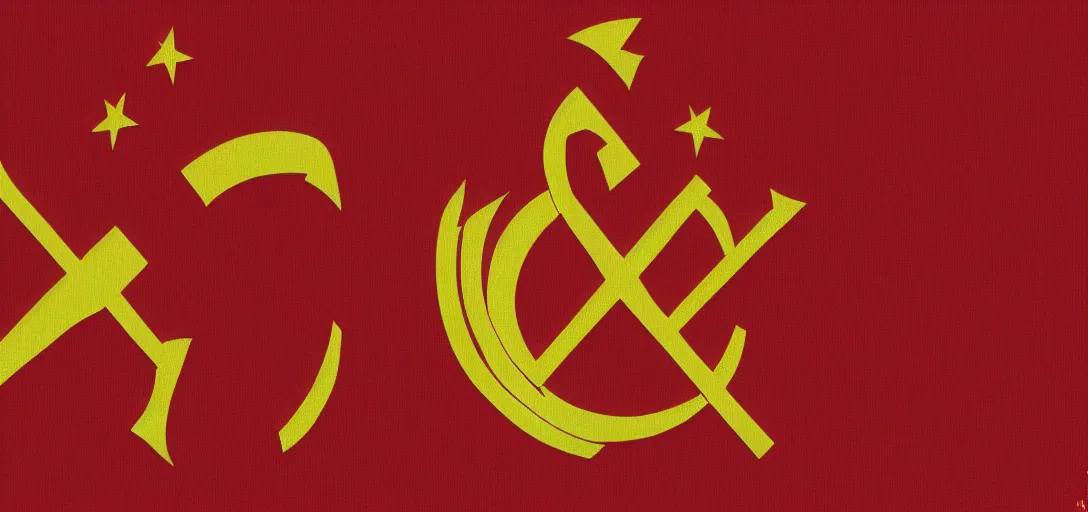 Image similar to award winning flag design selected for a communist European Union, hammer and sickle design, reddit vexillology, 8K, concept art, legacy, bright future