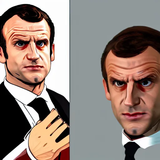 Prompt: character design of emmanuel macron as a character of GTA 4, high quality, smooth