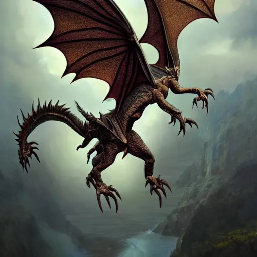 Image similar to Perfectly-centered photograph of a Winged Dragon, lifelike, super highly detailed, professional digital painting, artstation, concept art, smooth, sharp focus, extreme illustration, Unreal Engine 5, Photorealism, HD quality, 8k resolution, cinema 4d, 3D, beautiful, cinematic, art by artgerm and greg rutkowski and alphonse mucha and loish and WLOP