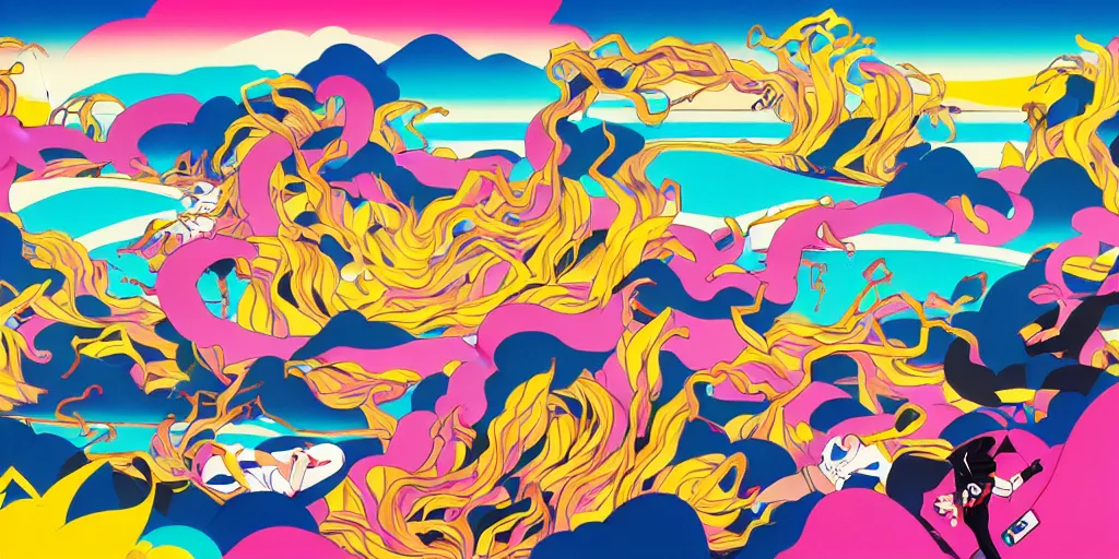 Image similar to river to the bank by tomokazu matsuyama, trending on artstation