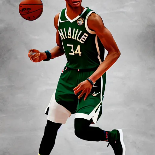 Image similar to giannis antetokounmpo as a greek god, aesthetic octane render, 8 k hyperrealistic, futuristic