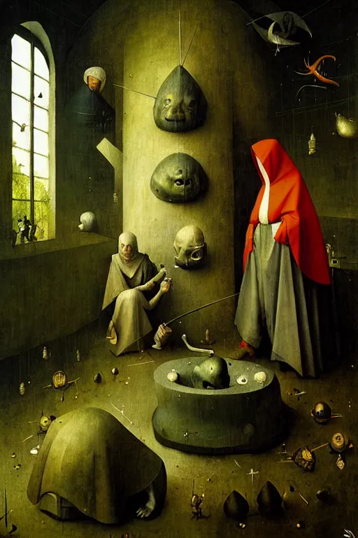 Image similar to hieronymus bosch, greg rutkowski, anna podedworna, painting of jerma 9 8 5