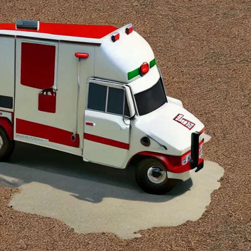 Image similar to big chungus meme, anthropomorphic ambulance shaped like big chungus, fat bugs bunny shaped ambulance, highly detailed 3 d render, unreal engine 5