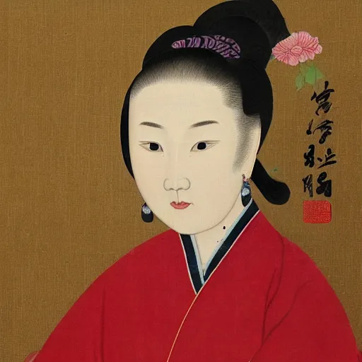 Image similar to chinese style portrait of a lady