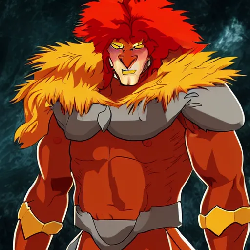 Image similar to Lion-O, lord of the thundercats, pixiv masterpiece