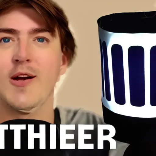 Prompt: MrBeast holding a lantern youtube thumbnail