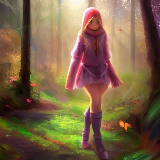 Image similar to a woodland clothing shore run by a fae princess 4 k ultra detailed colorful cute artstation trending enigmatic lighting soft bokeh diffuse