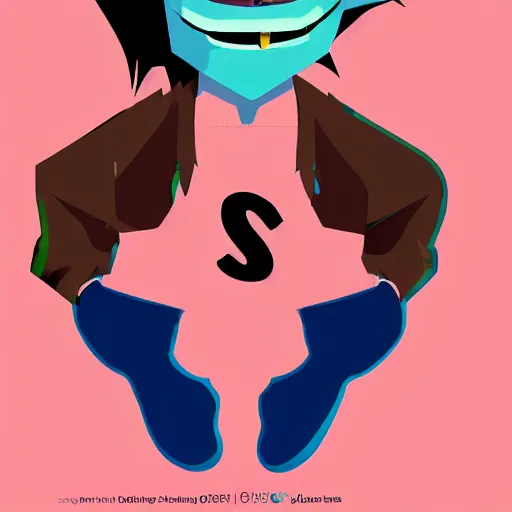 Image similar to Jerma as a gorillaz character, digital art, trending on artstation, in the style of Jamie Hewlett