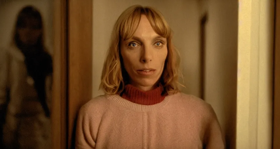 Image similar to Toni Collette in The Shining, cinematography 1980