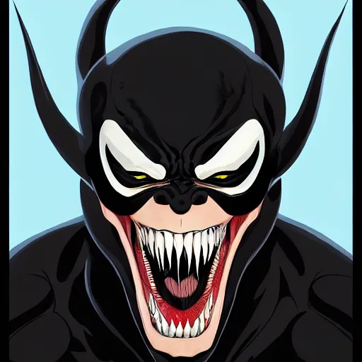 Prompt: jim carrey as venom, marvel supervillain, artstation, cartoon, elegant, highly detailed, digital painting, concept art, smooth, sharp focus, illustration, art by ghibli, makoto shinkai, don bluth, fujita goro, jean giraud, atey ghailan, akihiko yoshida, tom whalen, fadeev 8 k