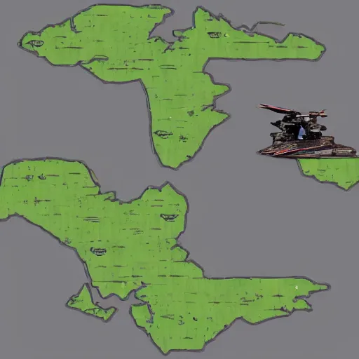 Prompt: speeder bike from starwars in pangaea map, cartography