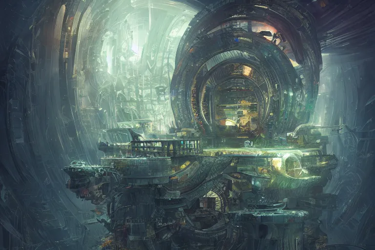 Image similar to the keeper of time, in the style of stephan martiniere and vicente segrelles, trending on artstation, back lighting tilt - shift cottagecore, abstract illusionism, movie poster, creature concept art, precisionism