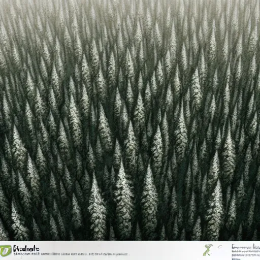 Image similar to endless forest of trees, highly detailed, ominous, vast