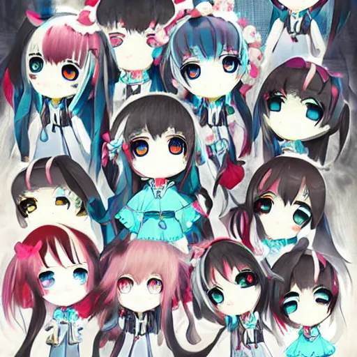 Prompt: mikudayo, horror, creepy anime art