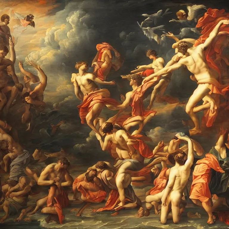 the last day on earth, neoclassical painting, | Stable Diffusion | OpenArt