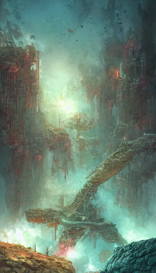 Image similar to The end of an organism, by Marc Simonetti