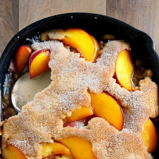 Image similar to extremely appetizing peach cobbler