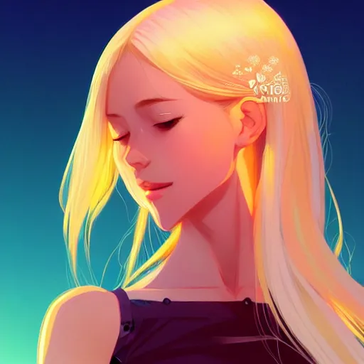 Prompt: a beautiful blonde girl, intricate, highly detailed, digital painting, artstation, official media, anime key visual, concept art, rich vivid colors, ambient lighting, sharp focus, illustration, art by Artgerm, Makoto Shinkai, Ilya Kuvshinov, Lois Van Baarle, and Rossdraws