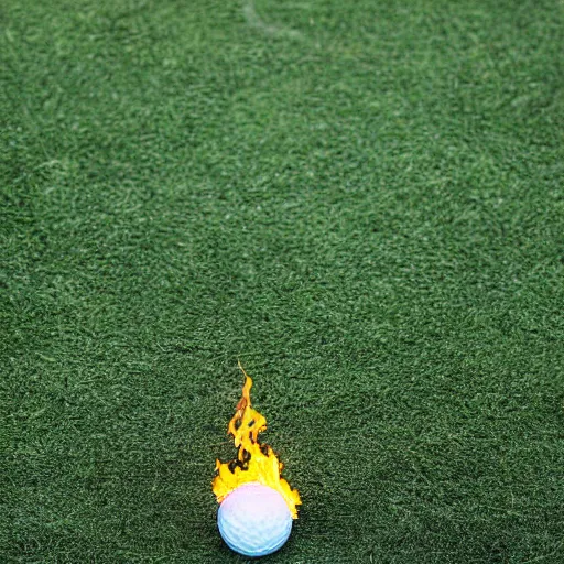 Image similar to golf ball on fire