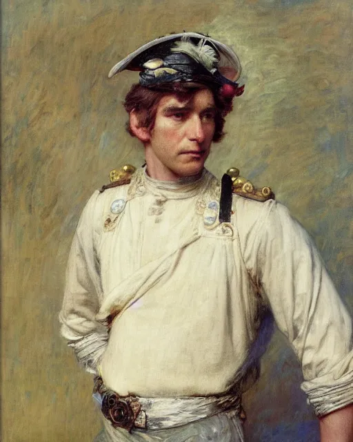 Image similar to horatio nelson, portrait painting by richard schmid, edgar maxence, kehinde wiley, thomas moran, maxfield parrish, studio ghibli, loish, alphonse mucha, fashion photography