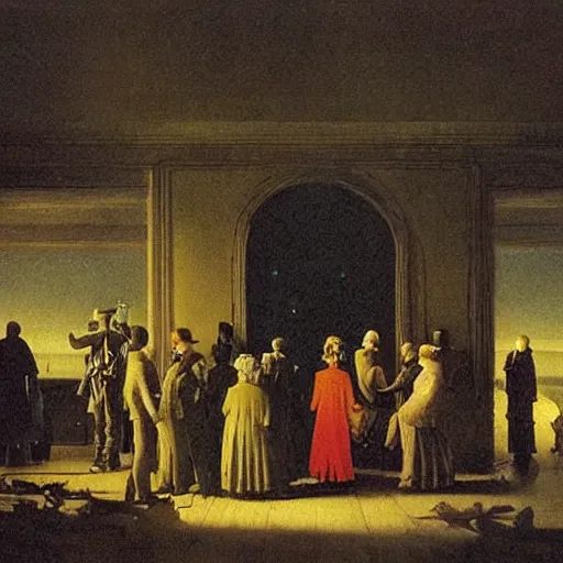 Image similar to having a cool party birthday party, painting by casper david friedrich, highly detailed