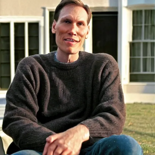 Image similar to A photograph of middle-aged Jerma985 in his fourties with short hair who looks like Jerma985 wearing a sweater in the 2010s, Jerma985, looks like Jerma985, taken in the late 2010s, taken on a 2010s Camera, realistic, hyperrealistic, very realistic, highly detailed, very detailed, extremely detailed, detailed, digital art, trending on artstation, headshot and bodyshot, detailed face, very detailed face