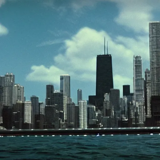 Prompt: thicc godzilla is destroying chicago 🍑🍑 film still 4k