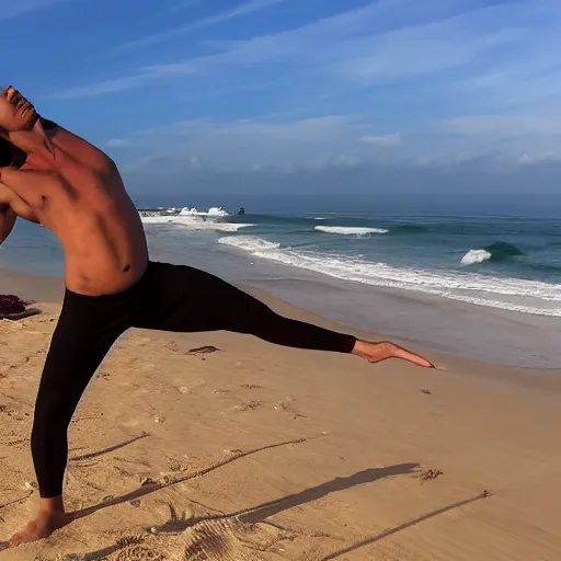 Image similar to Tiger yoga beach