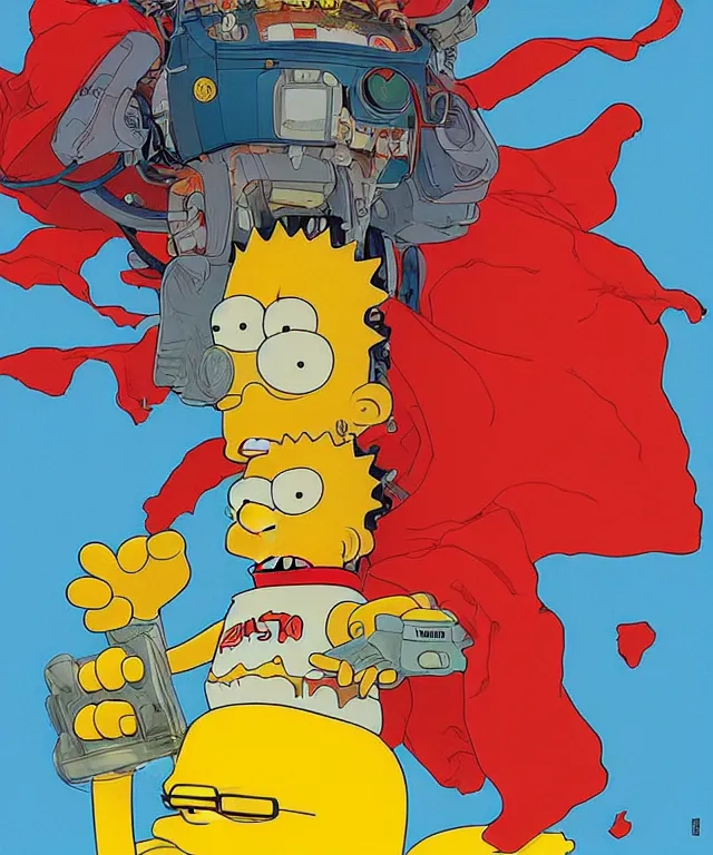 katsuhiro otomo matt groening, bart simpson with red | Stable