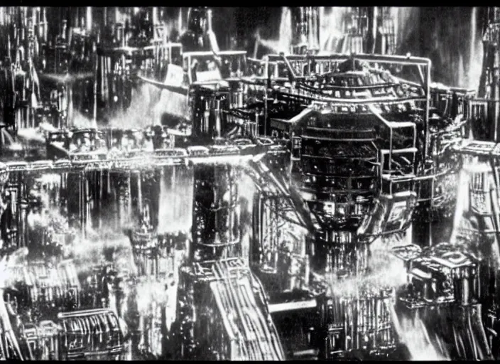 Image similar to scene from the 1917 science fiction film Metropolis