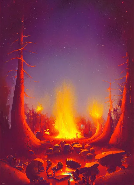 Image similar to camp fire by paul lehr