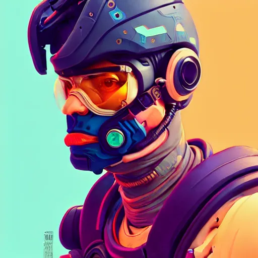 Image similar to high quality high detail portrait of john an overwatch diesel punk character in an alien world, tristan eaton, victo ngai, artgerm, rhads, ross draws, hyperrealism, intricate detailed, alphonse mucha, 8 k, sci - fi, pastel colors, artstation,