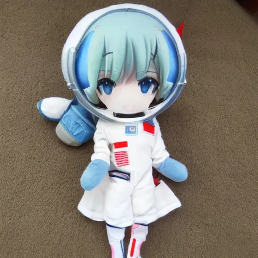 Prompt: cute fumo plush of an astronaut girl, anime girl, plush