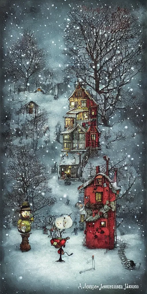 Image similar to a christmas scene by alexander jansson