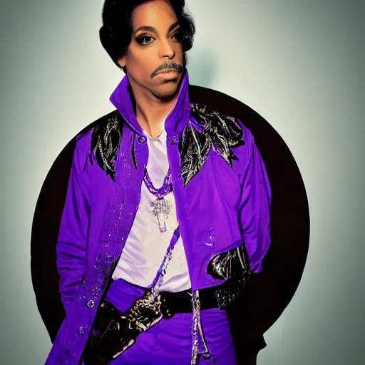 Prompt: photo of prince the artist