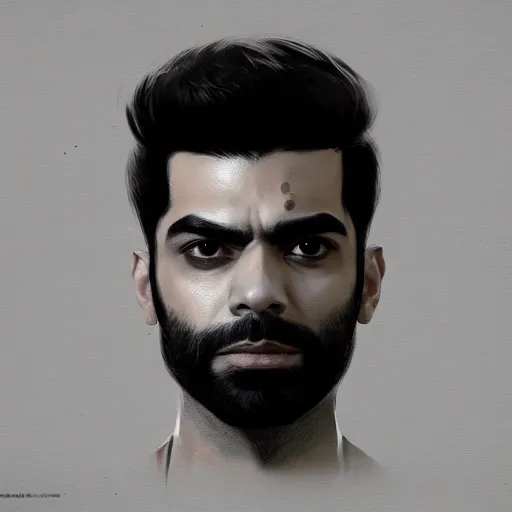 Prompt: A portrait of Rahul Kohli, Yakuza art, art by greg rutkowski, matte painting, trending on artstation